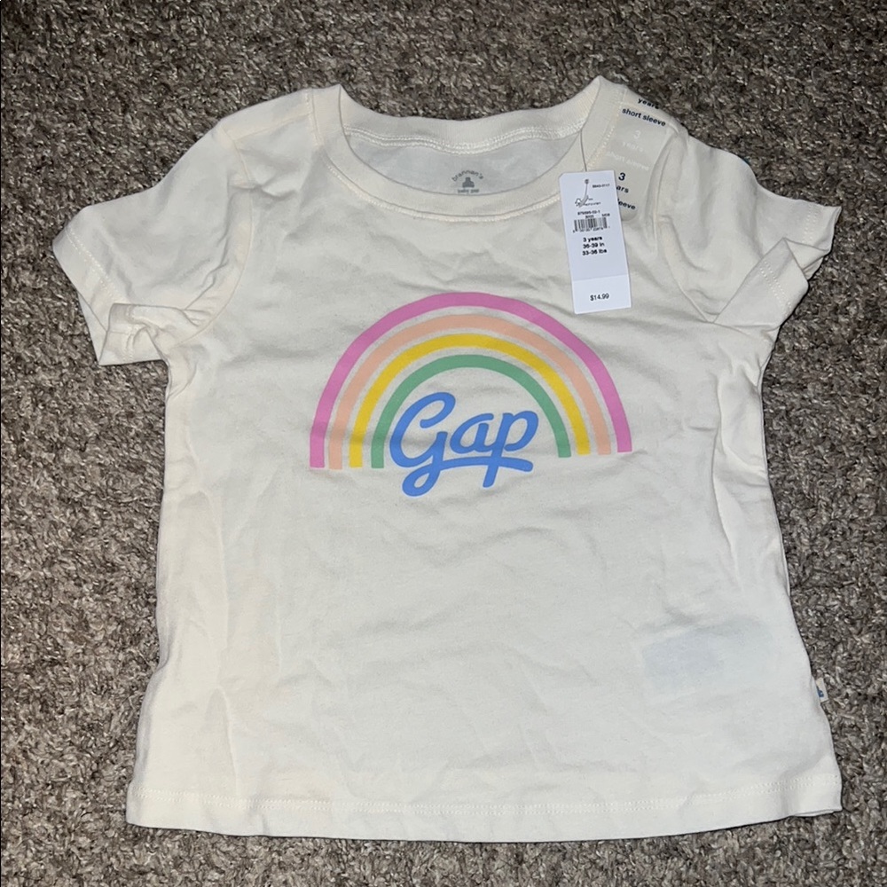 Gap Kids Cream Rainbow T-Shirt